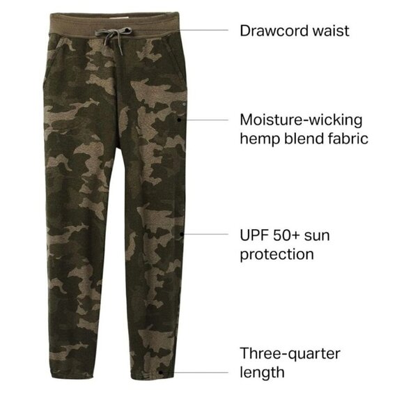 NWT Prana Cozy Up Ankle Jogger Sweatpant in Sage Camo - Size Extra Large - Picture 10 of 14